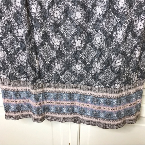 Knox Rose‎ Tunic Dress Size S 100% Rayon Tie Neck with Tassels Crochet Bell Slvs - Picture 7 of 10